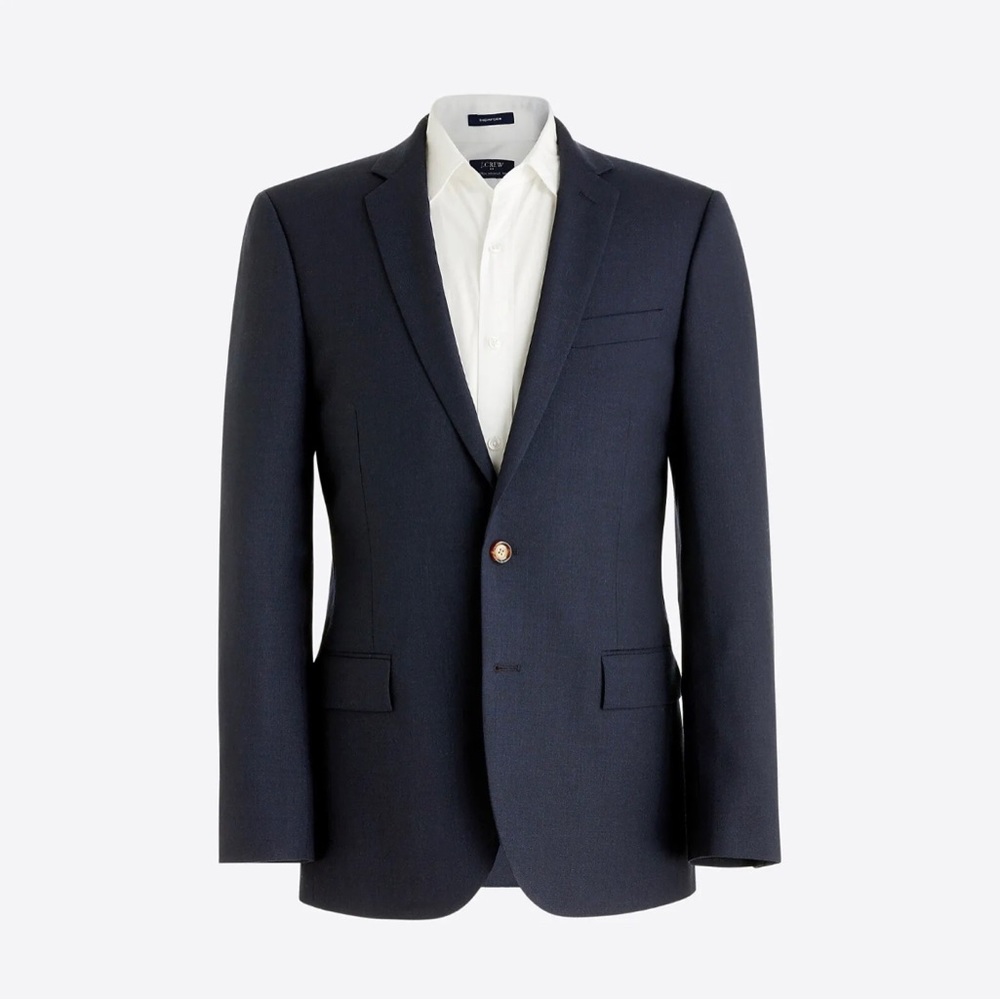 NEW J.CREW THOMPSON VOYAGER SUIT NAVY 42 R 33/32 W WRINKLE RESISTANT